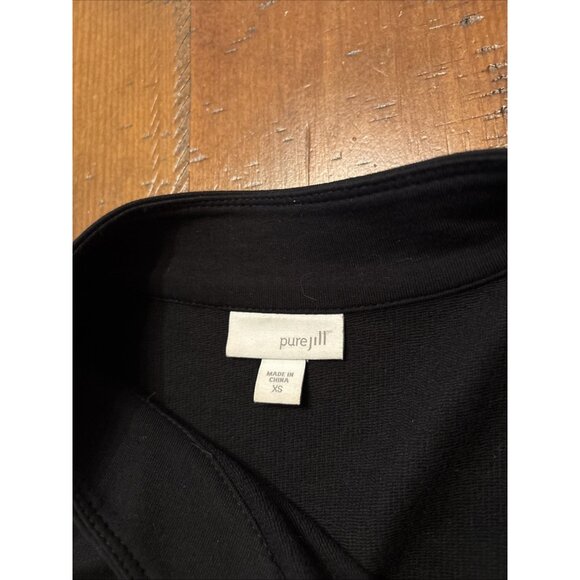 J Jill Long Black Snapfront Cardigan Size XS - Picture 4 of 6